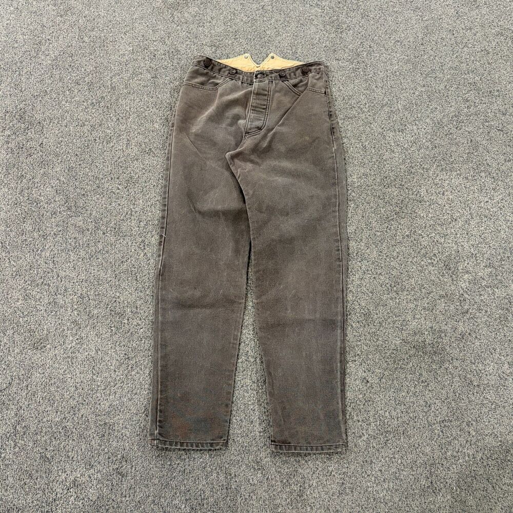 Vintage 80s Horse Riding Equestrian Pants Women's Size 30x31 Brown Canvas